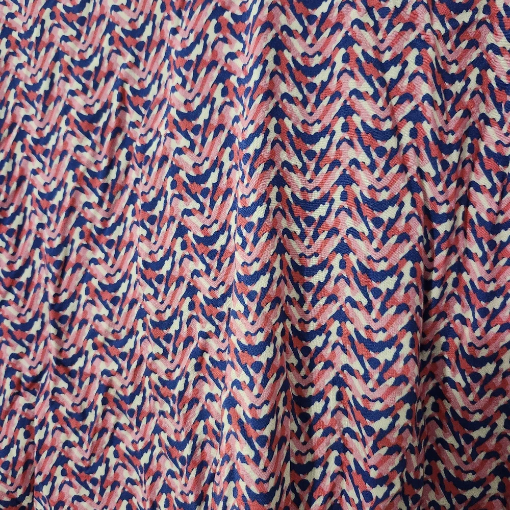 RockPaperFlower Women's Size L Tunic Top Blue & Pink (Multicolor)